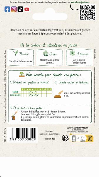 Fleurs - Ancolie Étoile Variée - MEDIA_PACKAGING_VERSO